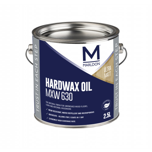 Marldon Hard Wax Oil MXW630 Ultra Matt 2.5ltr